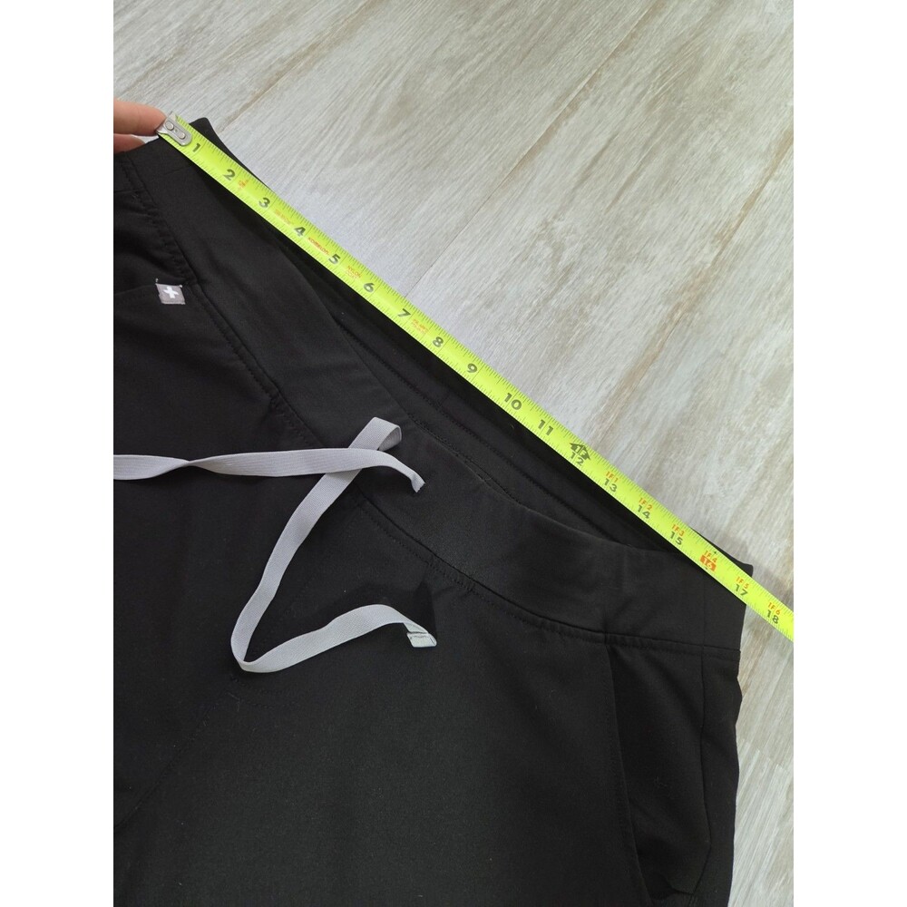 FIGS Zamora Scrub Pants Black Jogger Drawstring Stretch Cargo Womens XL EUC - Picture 5 of 9